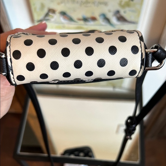 Kate Spade Black and White Polka Dot Crossbody 3.5”x6.5” - Picture 5 of 16